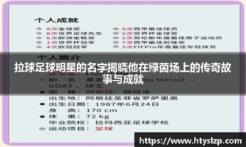 拉球足球明星的名字揭晓他在绿茵场上的传奇故事与成就